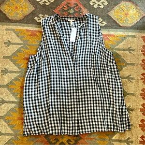 Eileen Fisher Linen Mandarin Collar Tunic Sleeveless NWT